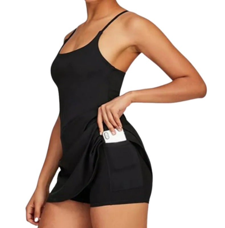 Women's Slim Fit Yoga Vest & Shorts Set