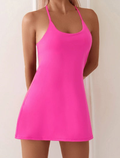 Women's Slim Fit Yoga Vest & Shorts Set