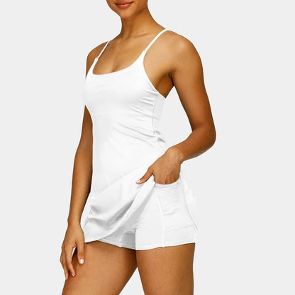 Women's Slim Fit Yoga Vest & Shorts Set